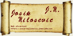 Josip Milošević vizit kartica